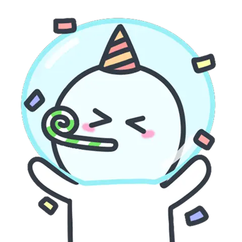 버블티콘 축하