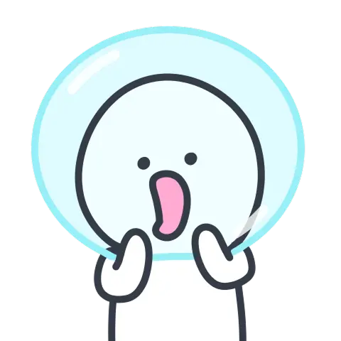 버블티콘 놀람