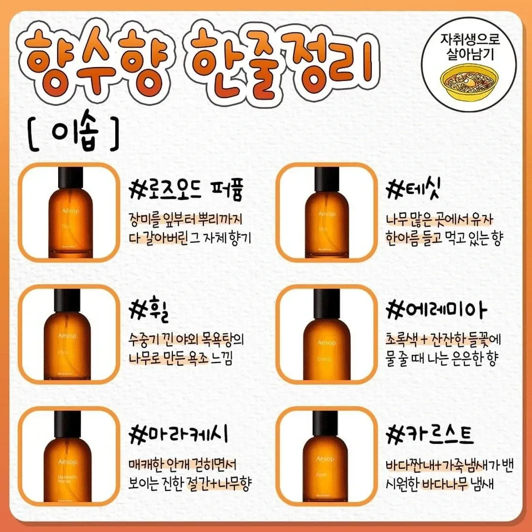 향수 살 때 참고하는 향수향 한줄정리5