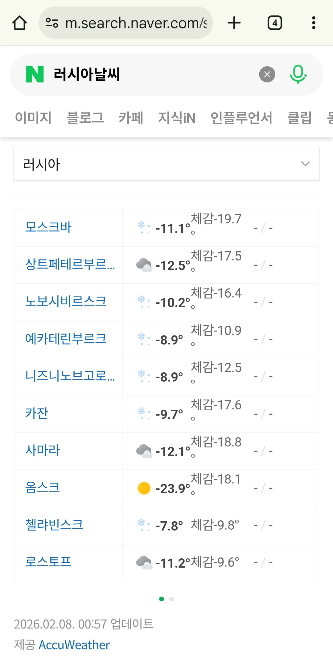 한국 겨울날씨 근황2