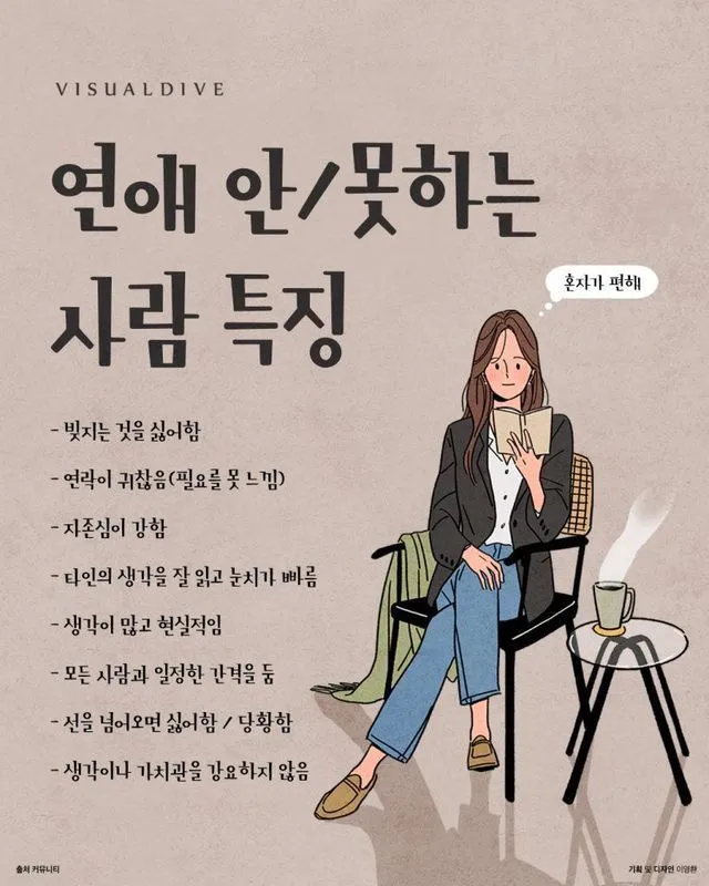 연애안하는 사람 특징