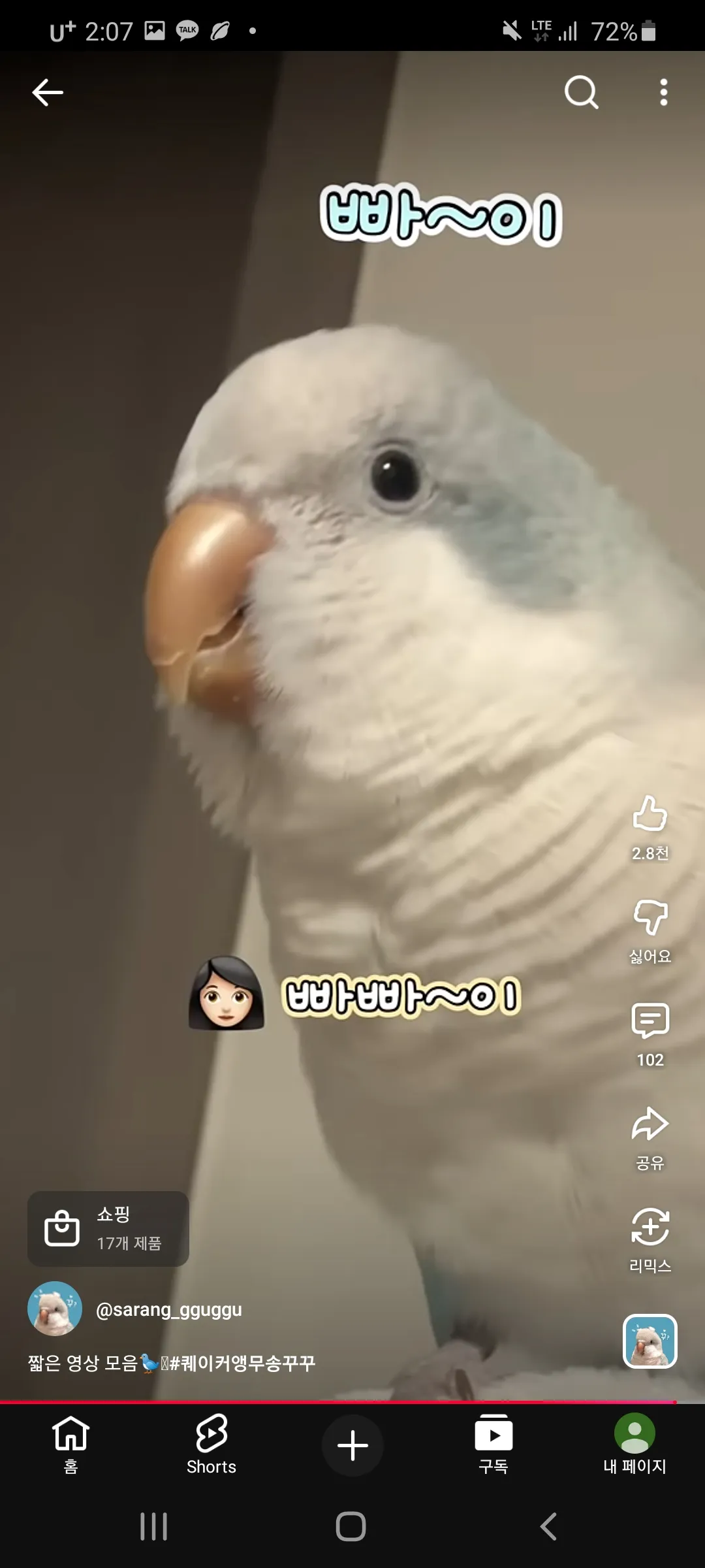 무새왔는데에2