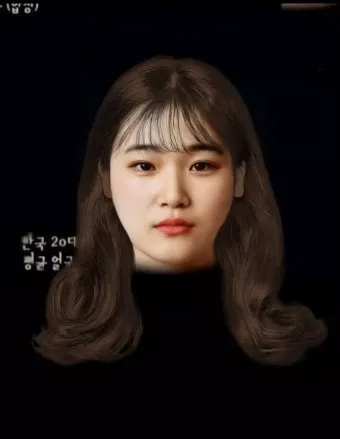 버블,다른 커뮤  평균 얼굴