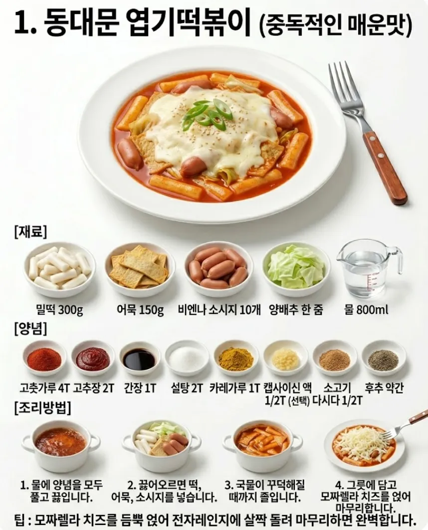 떡볶이 맛집 7곳 비슷하게 만든 레시피