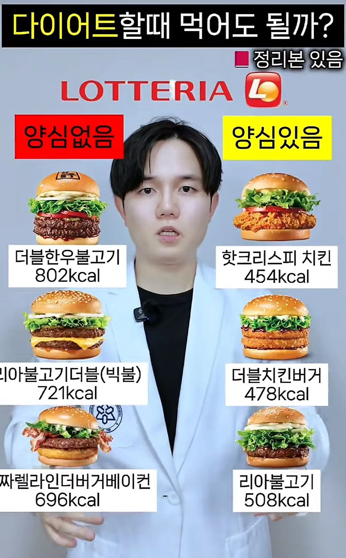 다이어트할 때 먹어도 되는버거