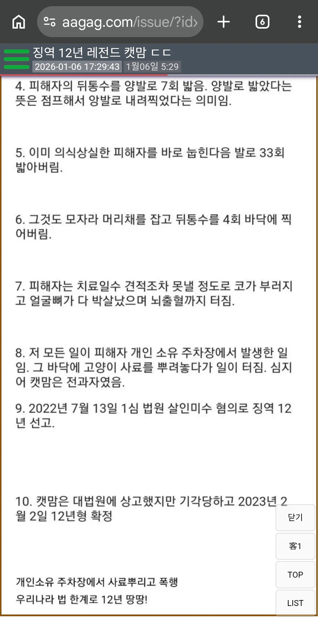 한국에서 캣맘은 정신병자가 맞음3