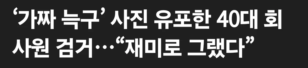 Ai늑구사진 재미로 그랬다