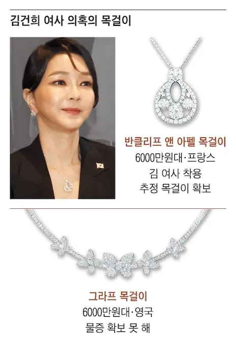 김건희 반클리프목걸이 진짜이뻐요