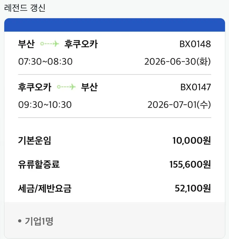 유류할증료 근황