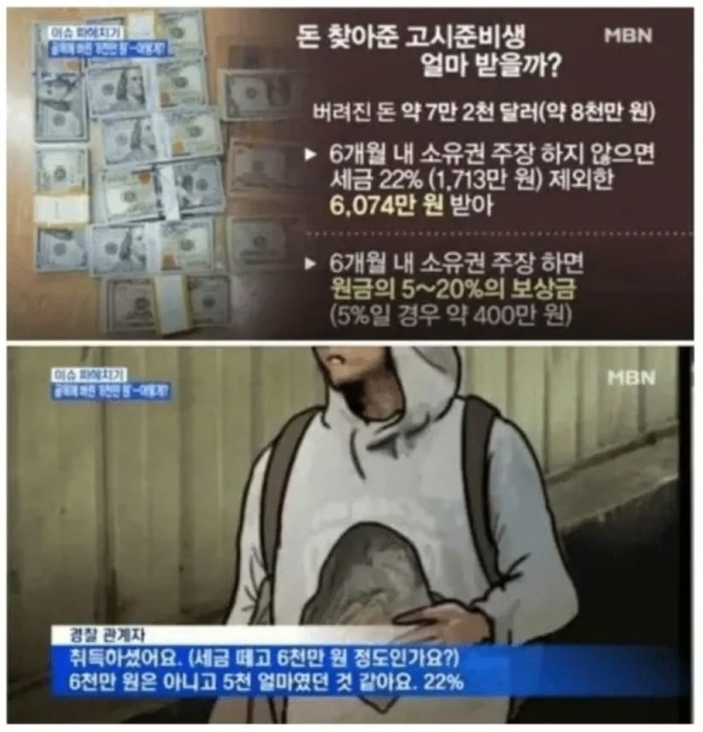 주운돈이라도 세금은 떼네요