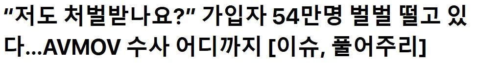 AVMOV 수사 어디까지