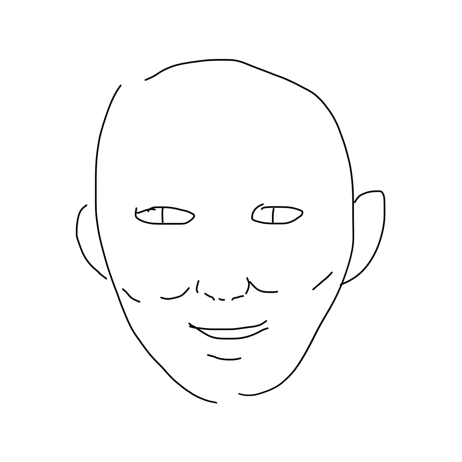 얼굴 자체는 계란형인데