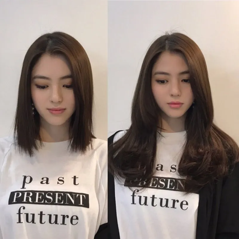 한소희 붙임머리 전후