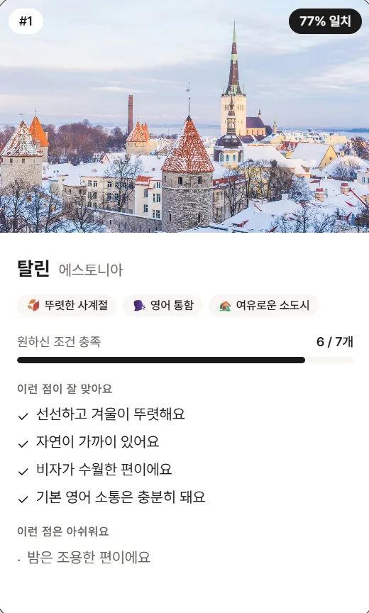 나한테 가장 잘 맞는 도시는 어디일까?2