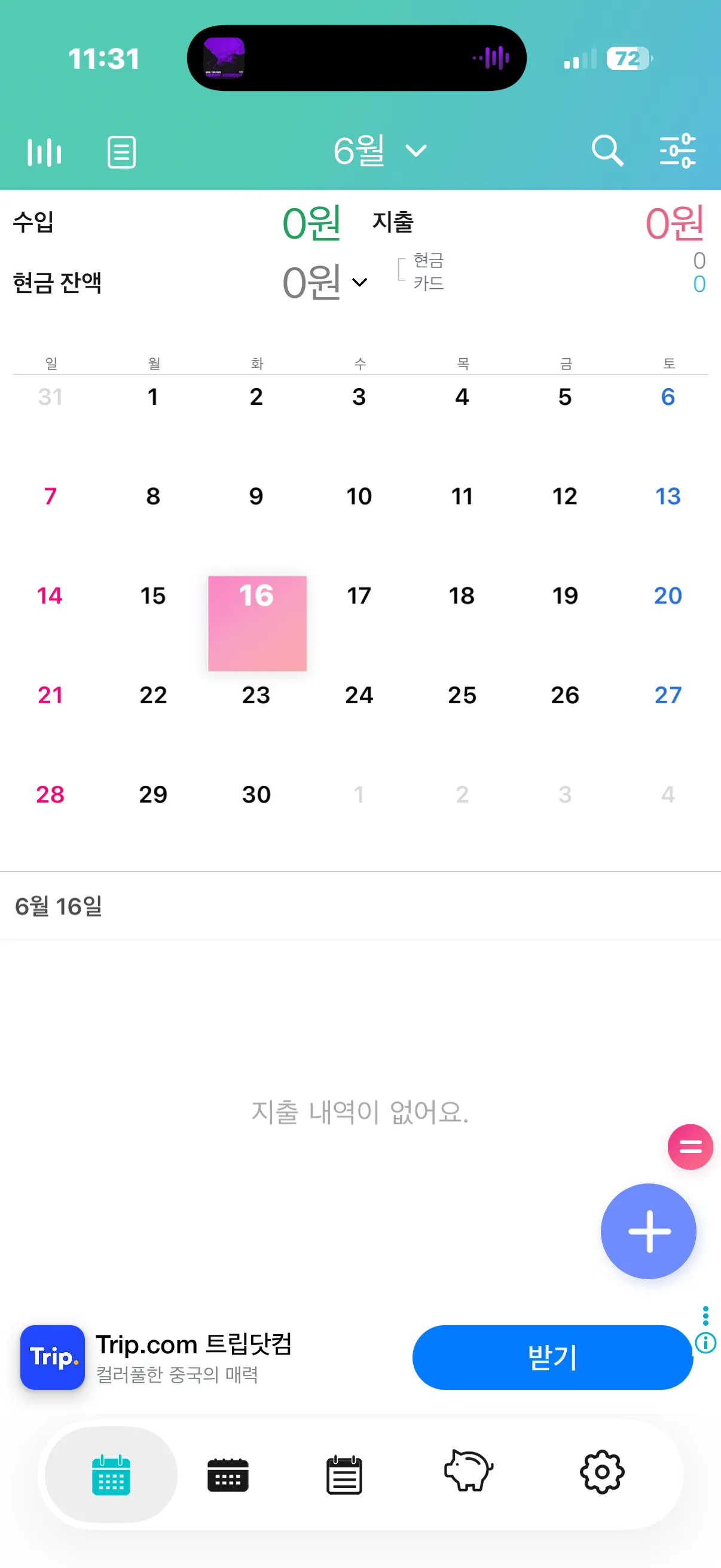이번달 수입