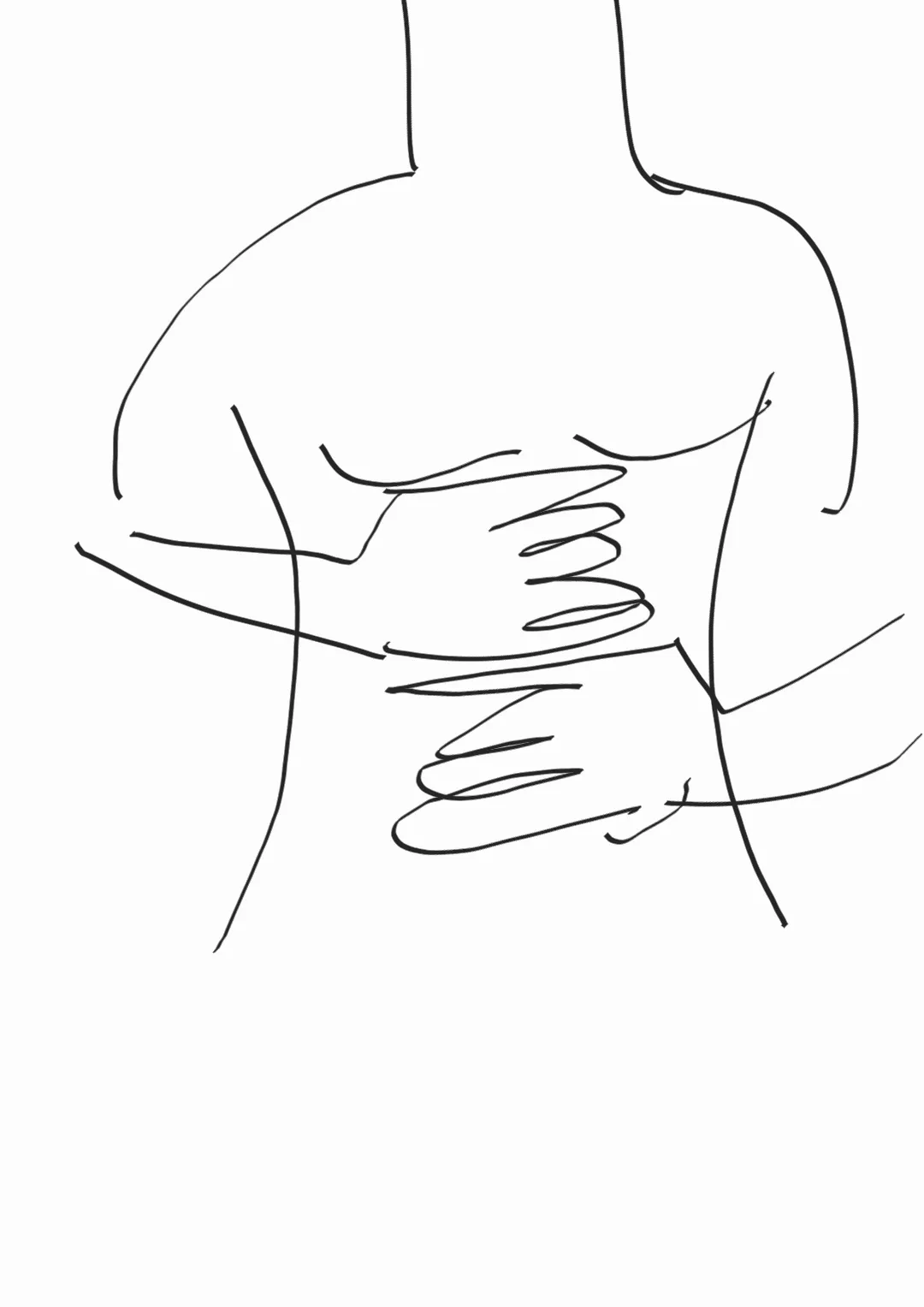 배에 손 대서 체형분석 댓글