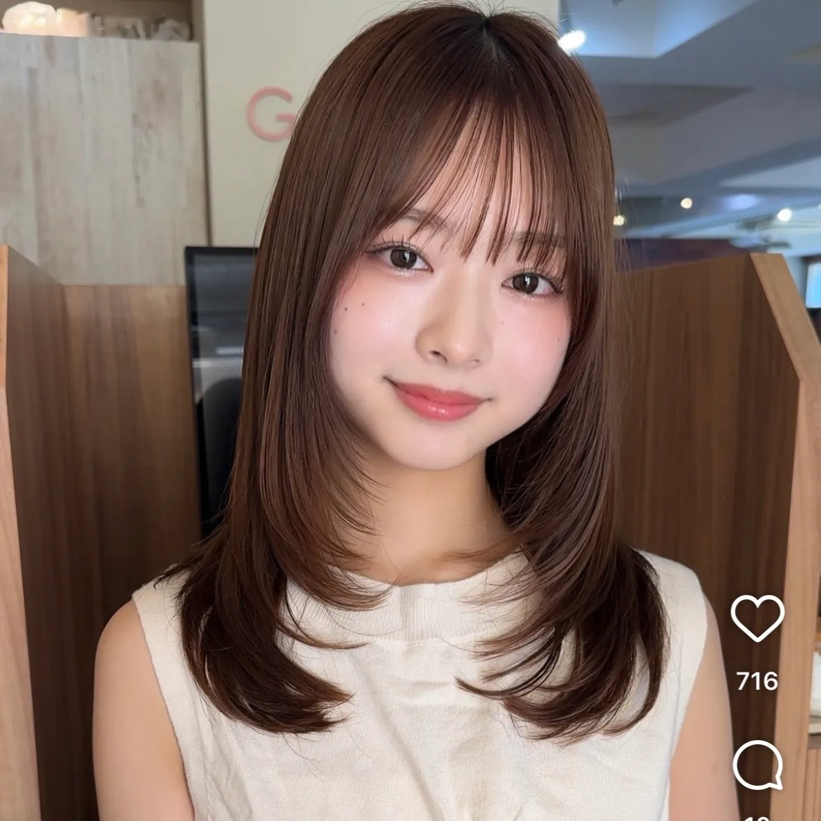 언니들 이런 중단발 어때요?
