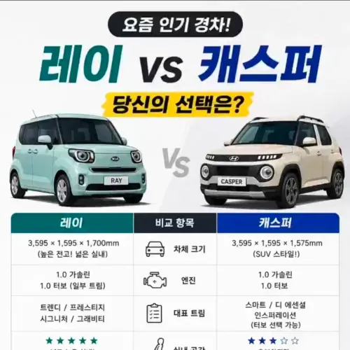 레이 vs 캐스퍼