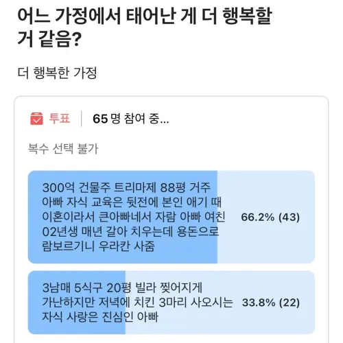 돈만 많은 아빠 vs 사랑만 많은 아빠