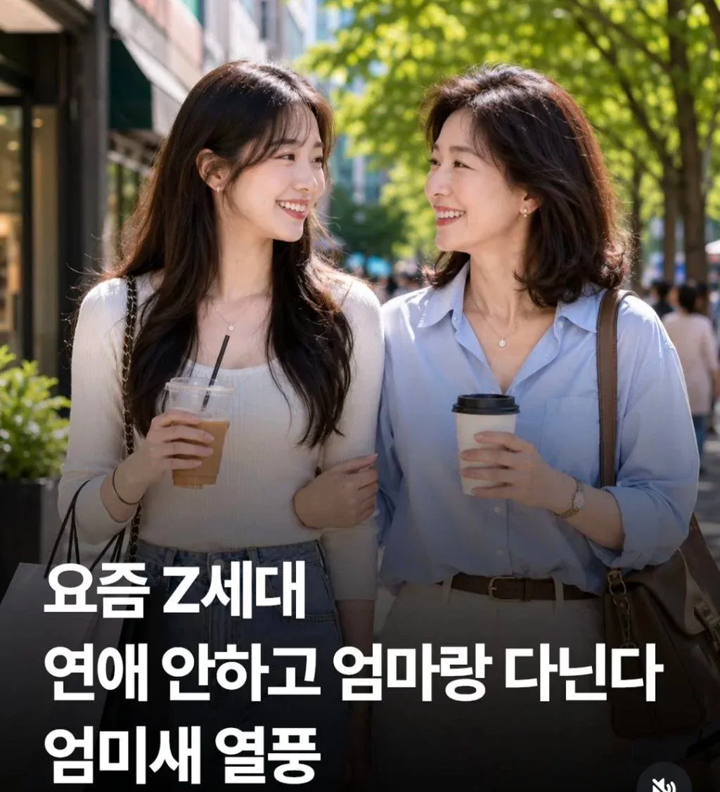 요즘 Z세대 연애 안하고 엄마랑 다닌다