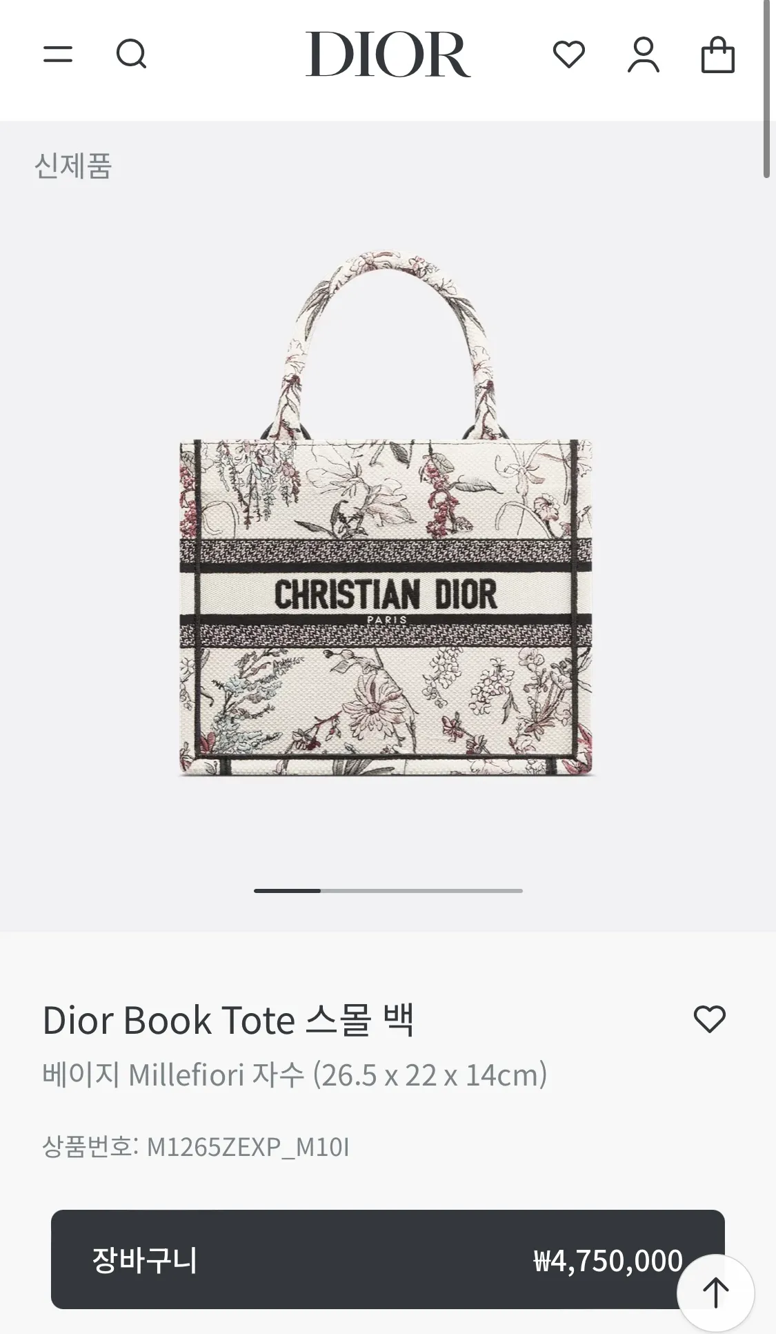 디올 북토트 시즌백 밝은색 괜찮겠죠?