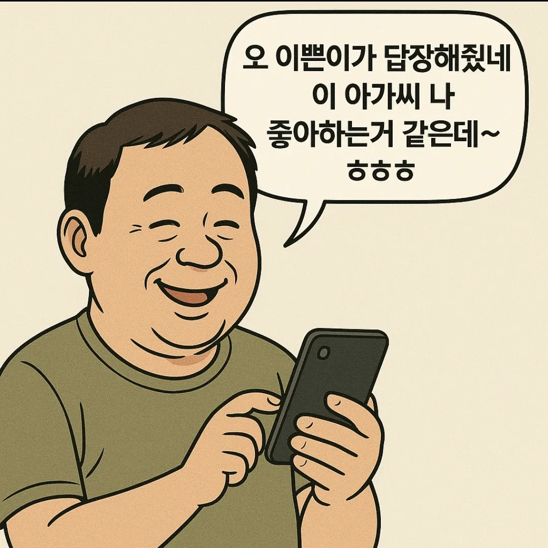 한남들 흐뭇할때 카톡으로 댓글