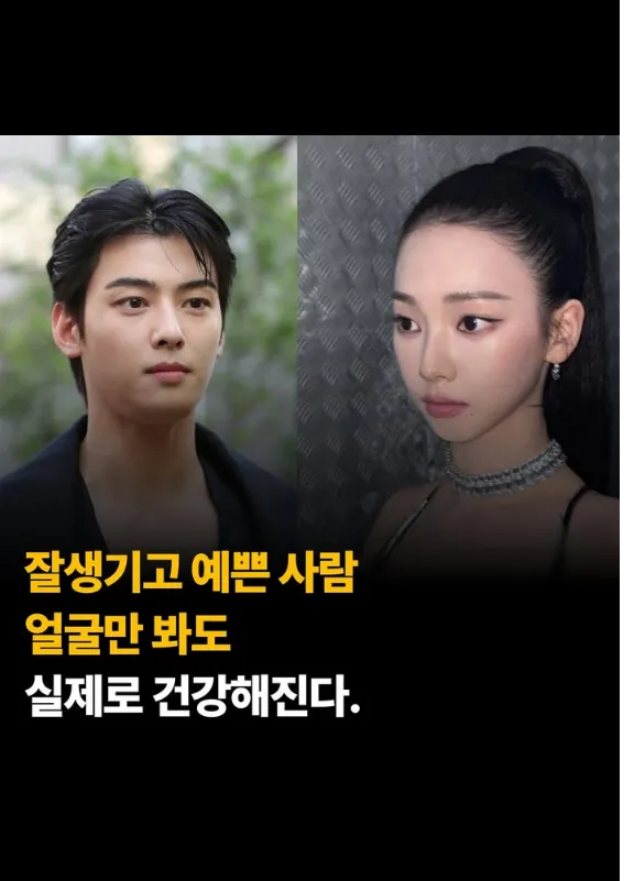 잘생기고 이쁜사람 보기만해도 건강해진다