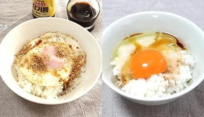 한 일 계란밥 비교