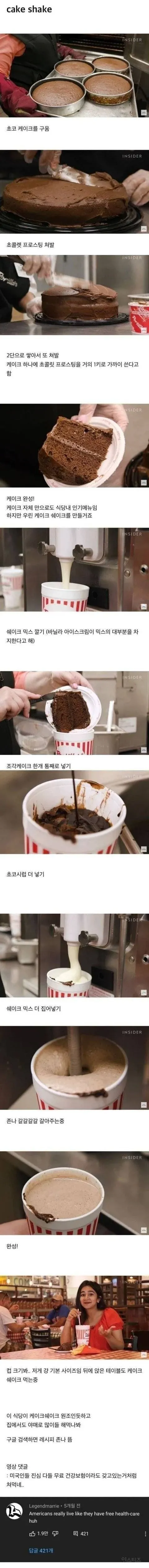 미국인들의 케이크 쉐이크