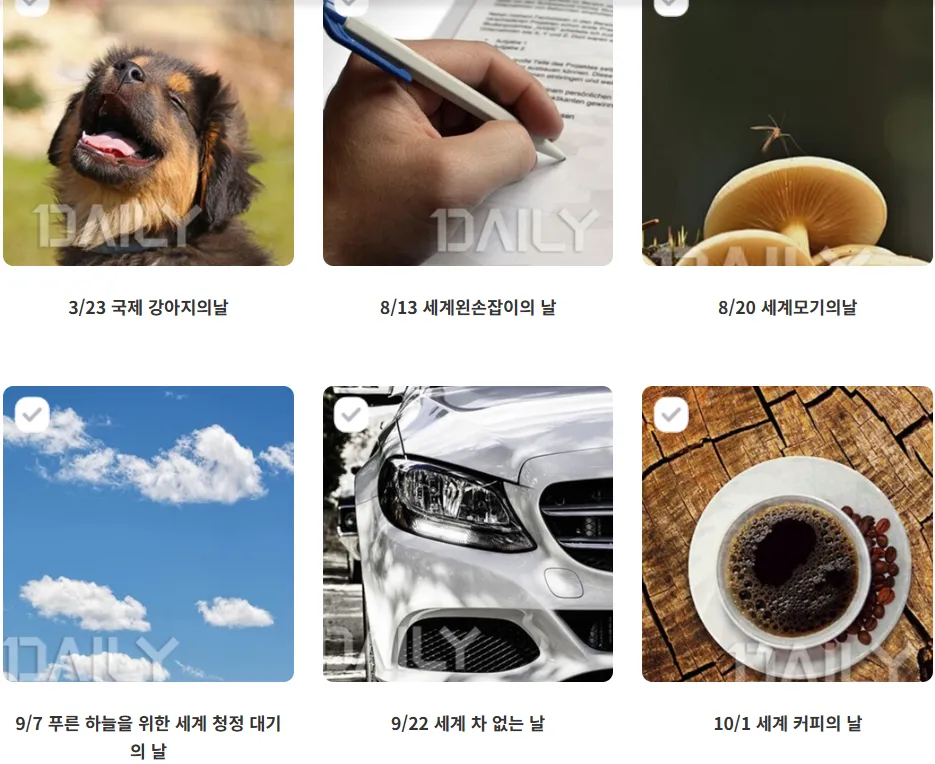 세계의 이색 기념일이라는데