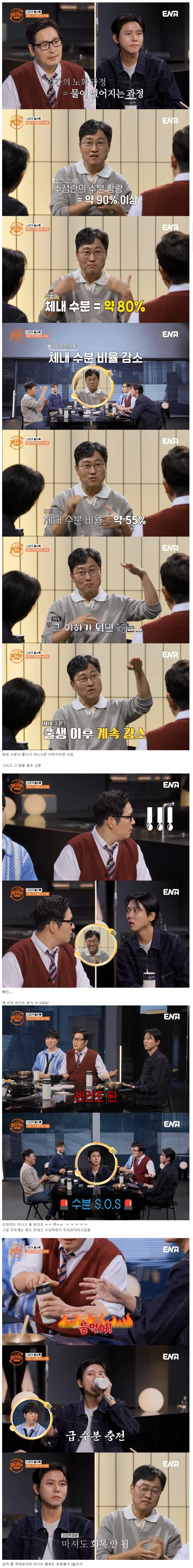 수분이 사라지는 과정이라는 인간의 노화 과정