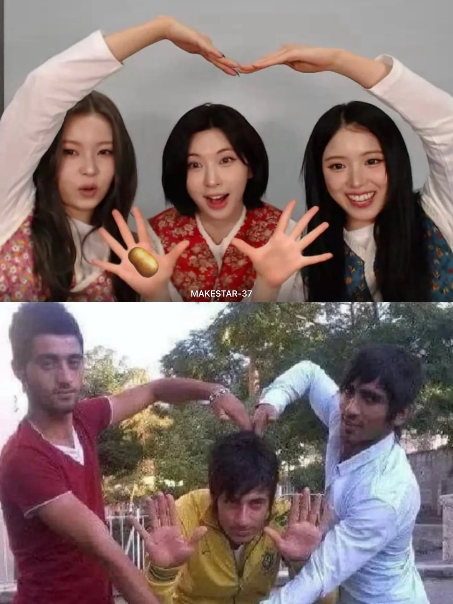 인터넷에서 유명한 짤 따라하는 엔믹스 배이 지우 규진2