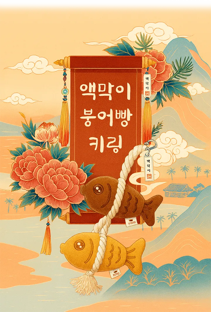 이디야 액막이 붕어빵키링