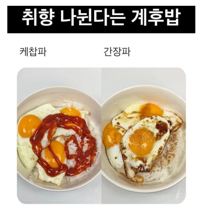 취향 나뉜다는 계란후라이밥